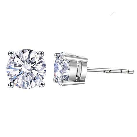 false diamond earrings studs.